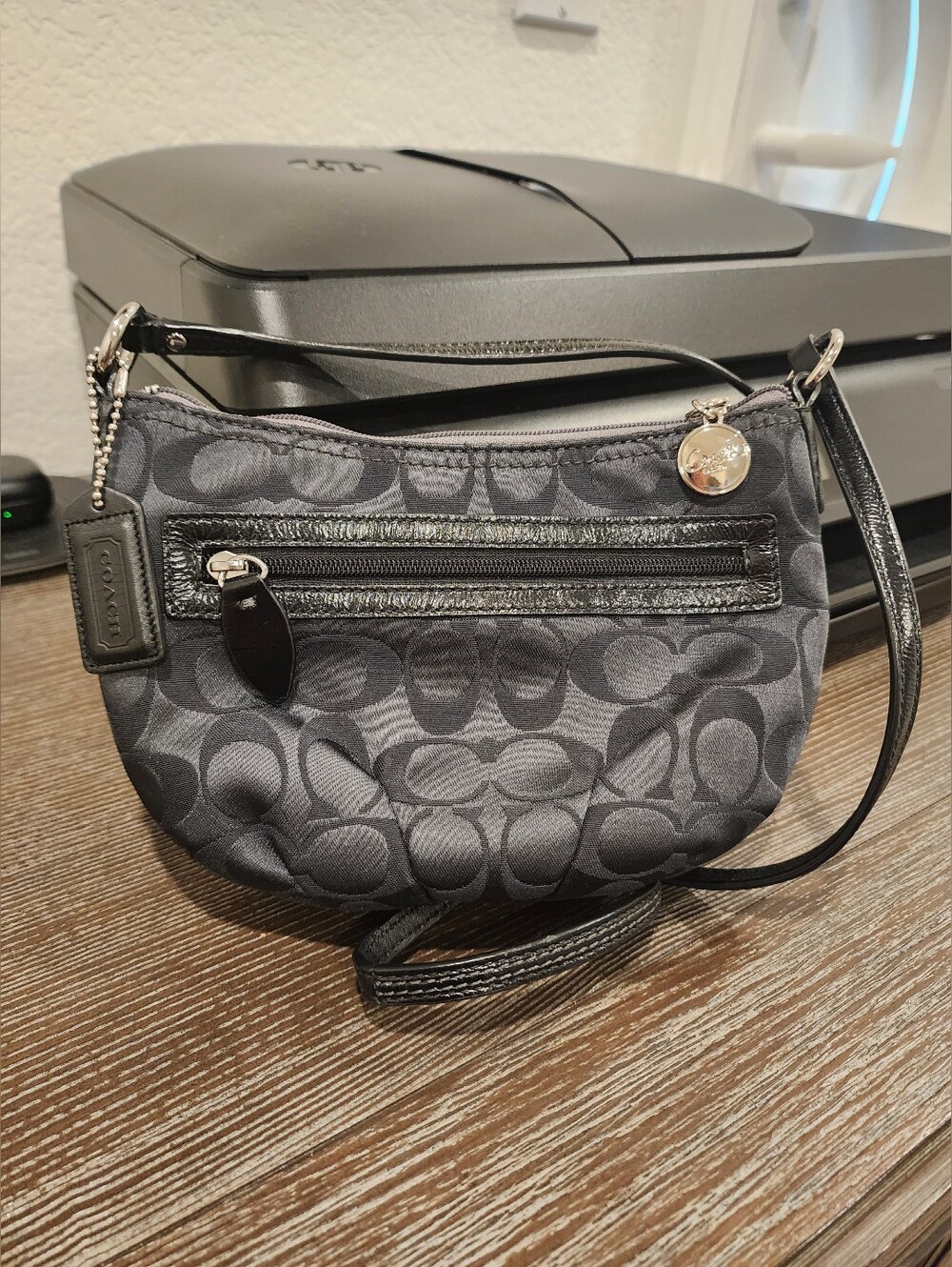 Coach Black Signature Canvas Small Crossbody